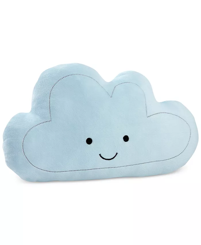 NoJo Happy Little Clouds Embroidered Plush Decorative Pillow