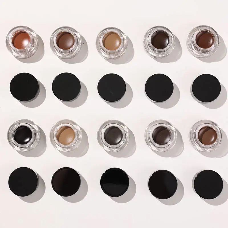 10 Colors Custom Vegan Makeup Private Label Creamy Waterproof Eyebrow Pomade Eyebrow Gel