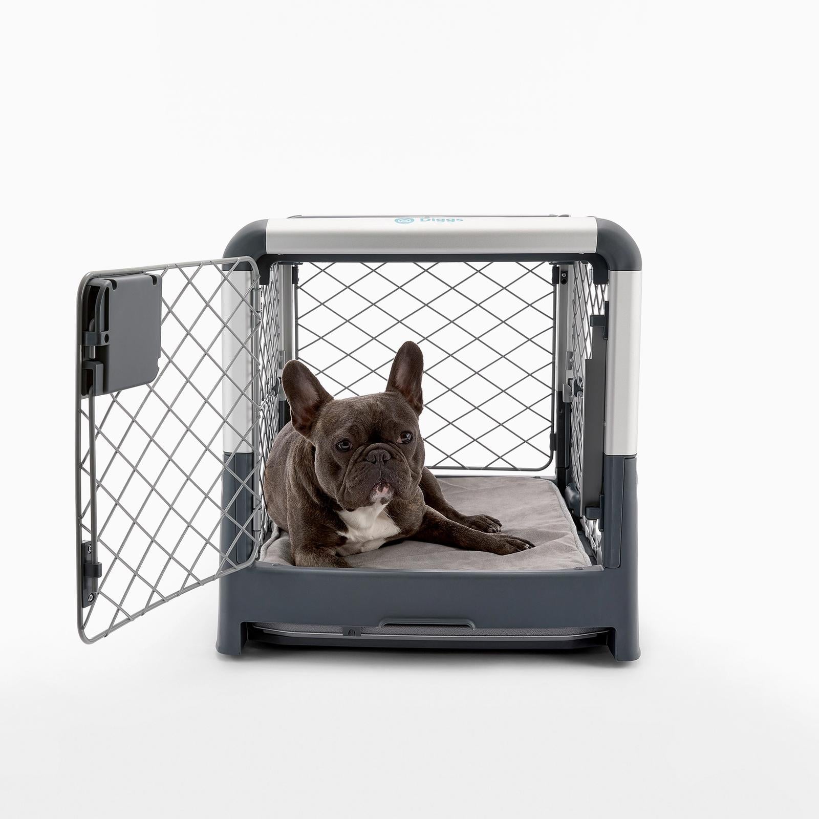 Diggs Revol Small Dog Crate - Portable Travel Dog Crate with Collapsible Kennel Walls