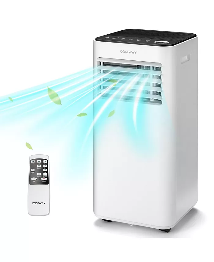 Costway 8000 BTU Portable Air Conditioner 3-in-1 Air Cooler with Fan Dehum Sleep Mode