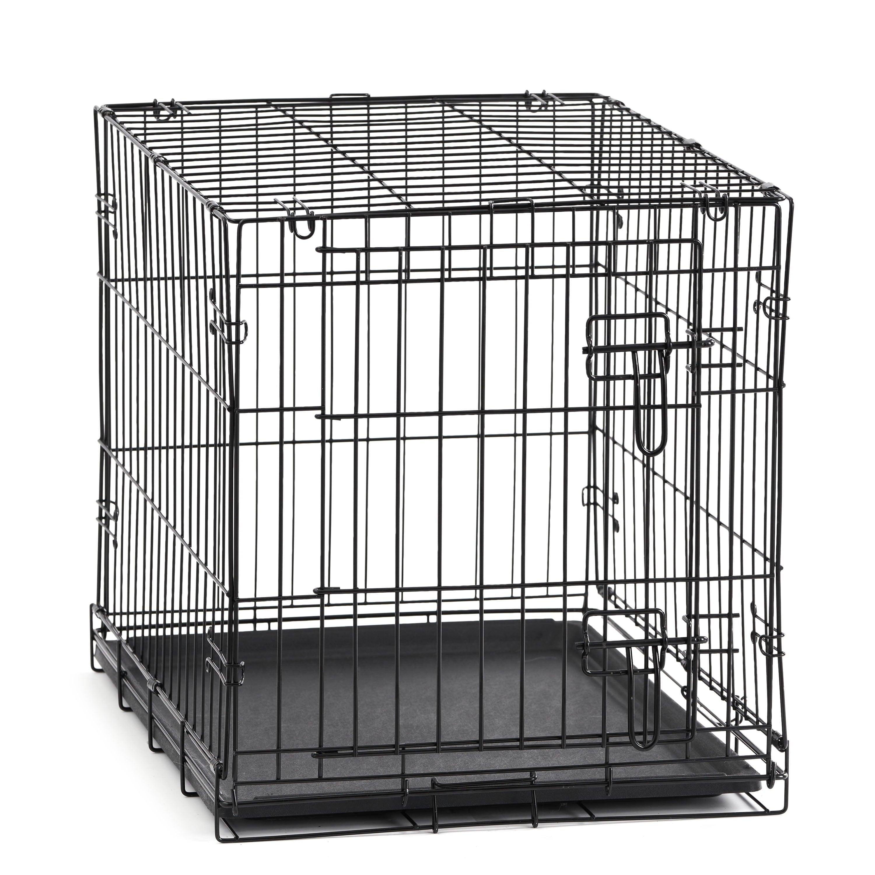 Vibrant Life， Single-Door Folding Dog Crate with Divider， Medium， 30