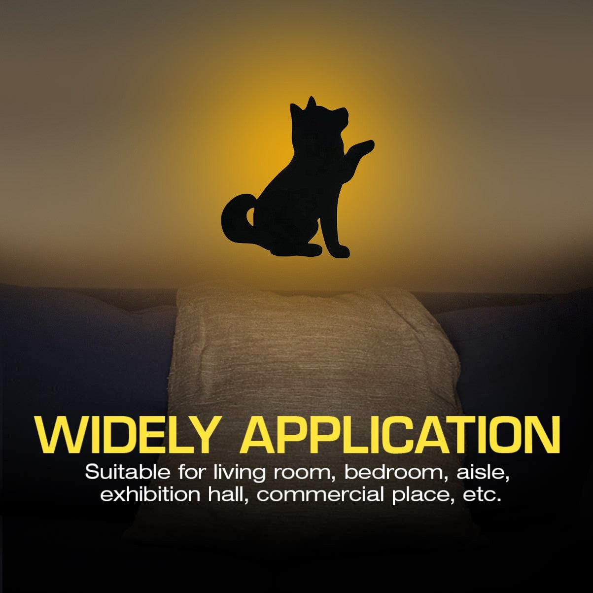 Dog Wall Light Voice Control Night Light Silhouette Scone Lamp Without Battery Led lights for bedroom outdoor floor lamp pendant DIY Wedding Party Bedroom Terrace(Multicolor)