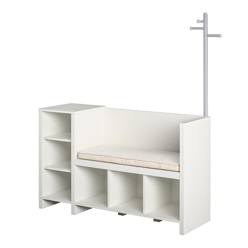 Ameriwood Home Tyler Storage Bench and Coat Rack