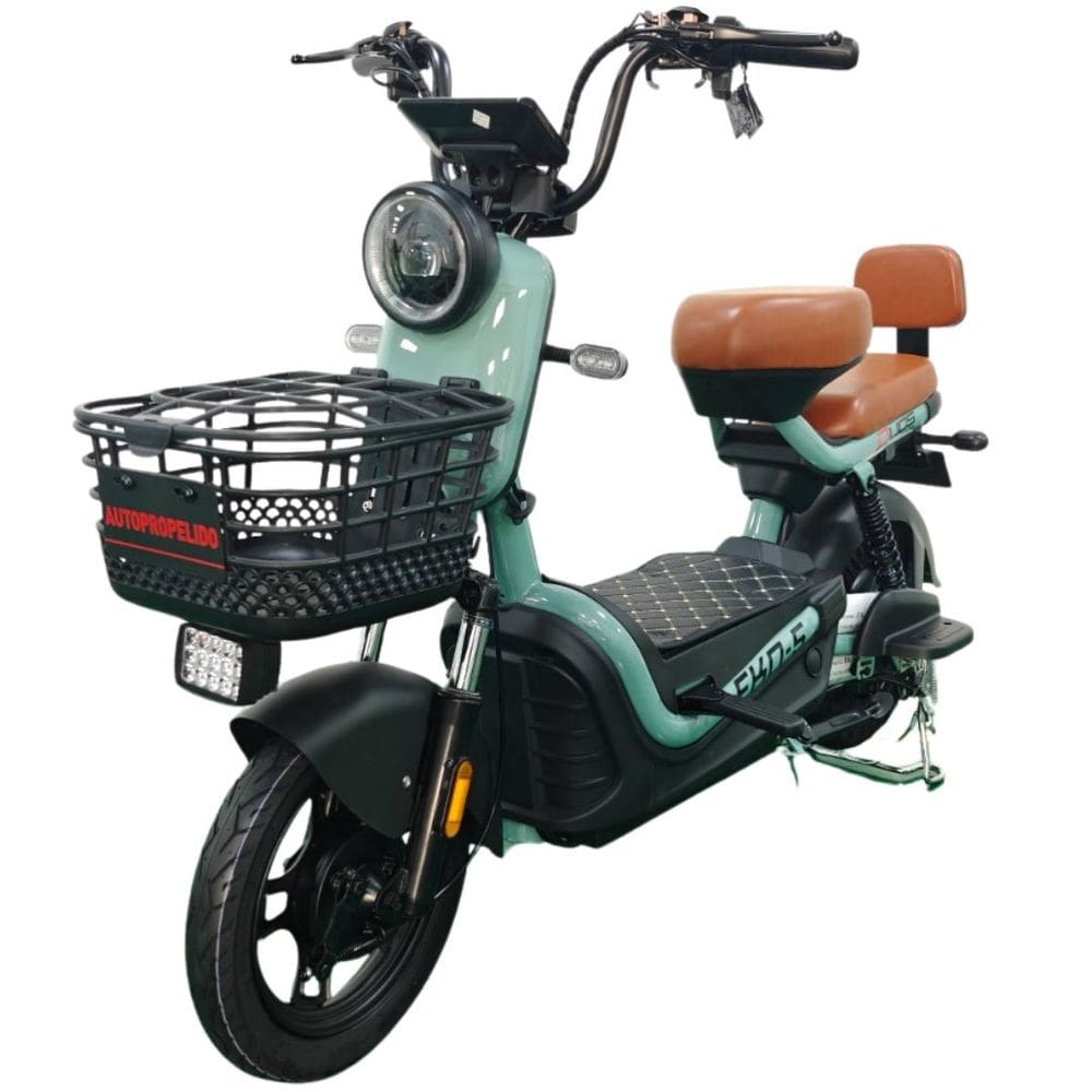 Bicicleta Scooter Elétrica 600W Alarme Eko-5 Verde Duos