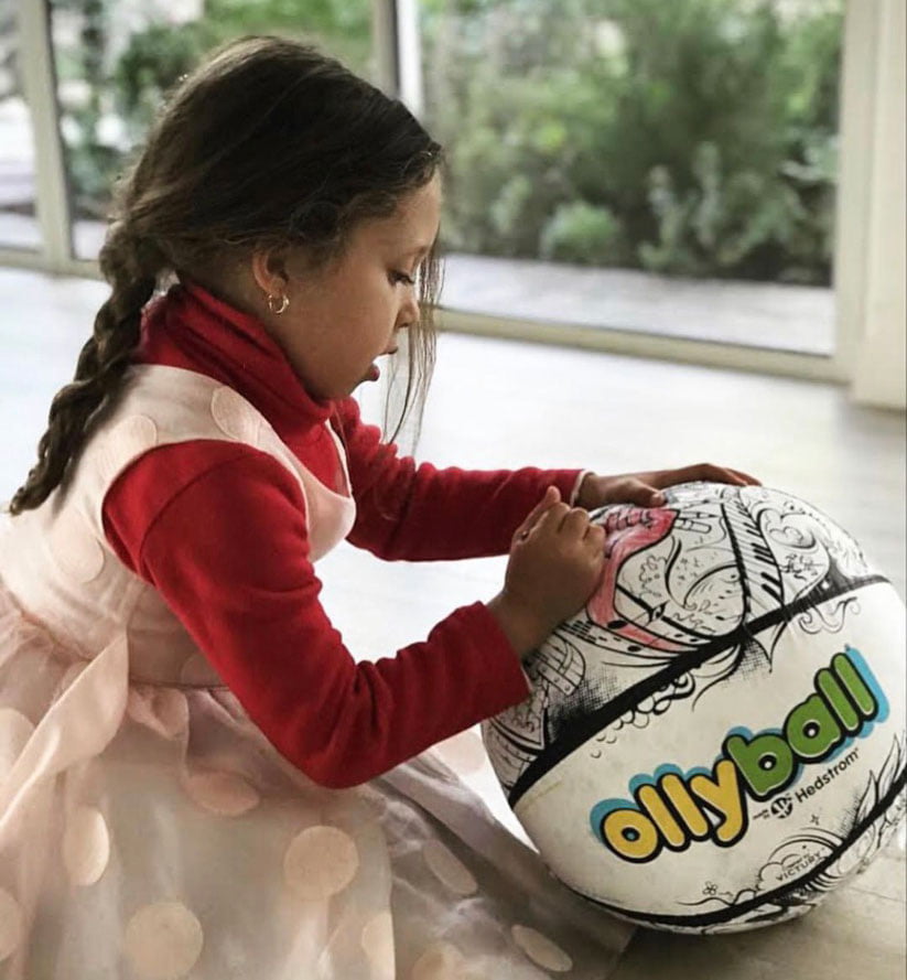 Ollyball Girl POWer! - Indoor Coloring Play Ball for Parents and Kids.