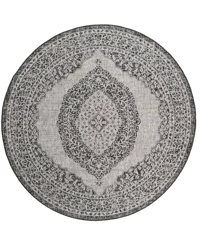 Safavieh Courtyard Light Gray and Black 6'7