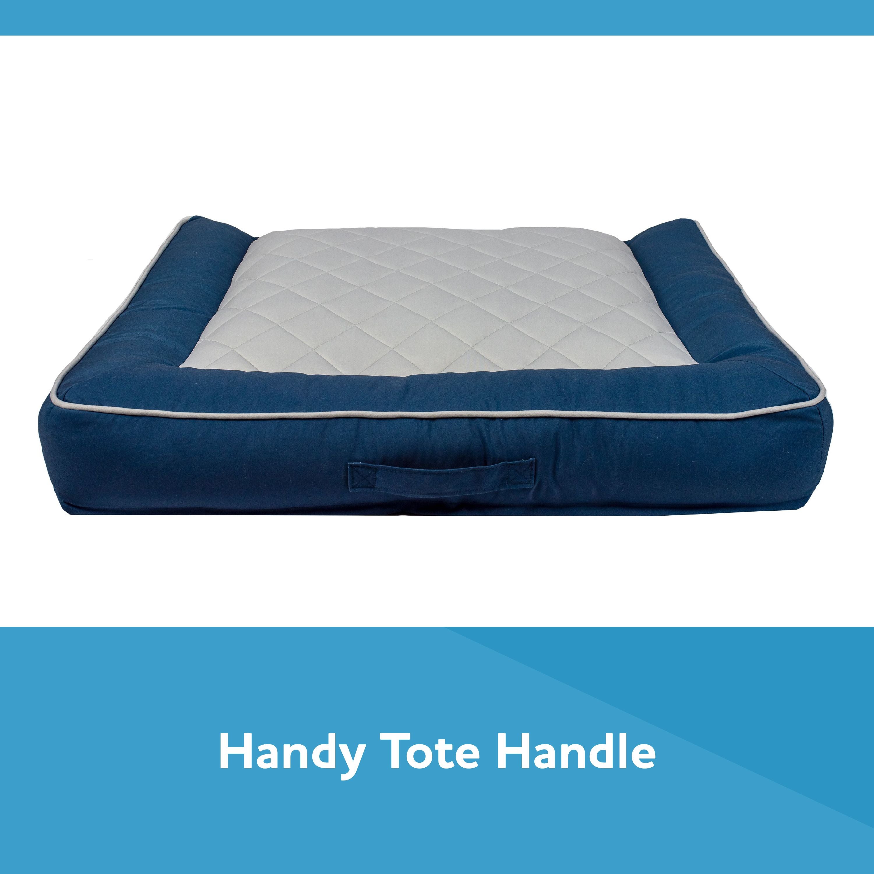 Vibrant Life Large Deluxe Cooling Couch Dog Bed， Blue