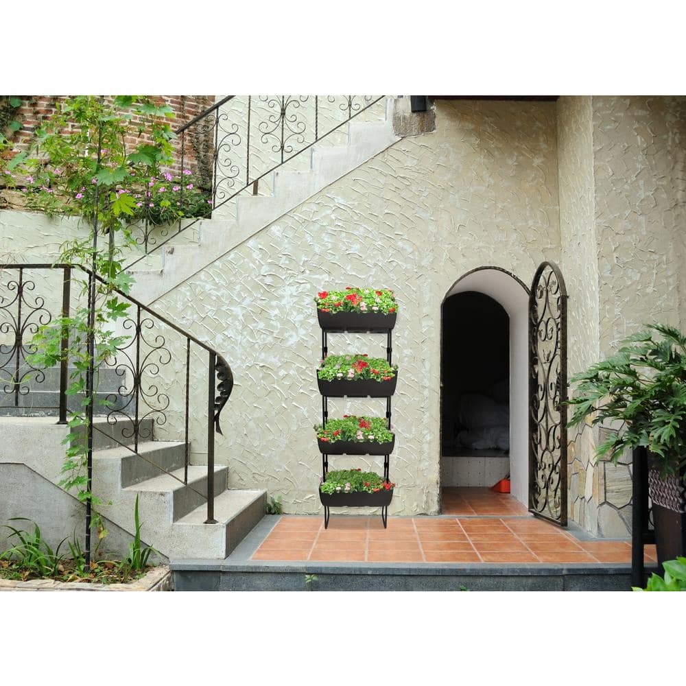 RTS Home Accents 30 in. x 10 in. Graphite Plastic Live Wall Extension Kit 560400200A7981