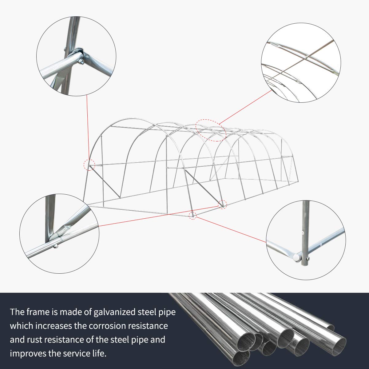 U-MAX Greenhouse Tent Pet Dog Bed， Medium， White
