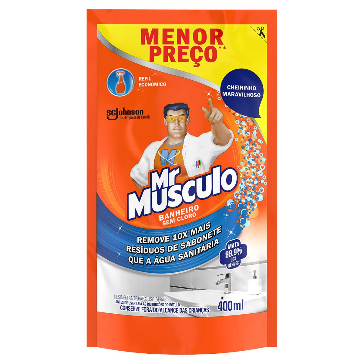 Limpador Mr Musculo Banheiro Total Refil 400ml Oferta Especial
