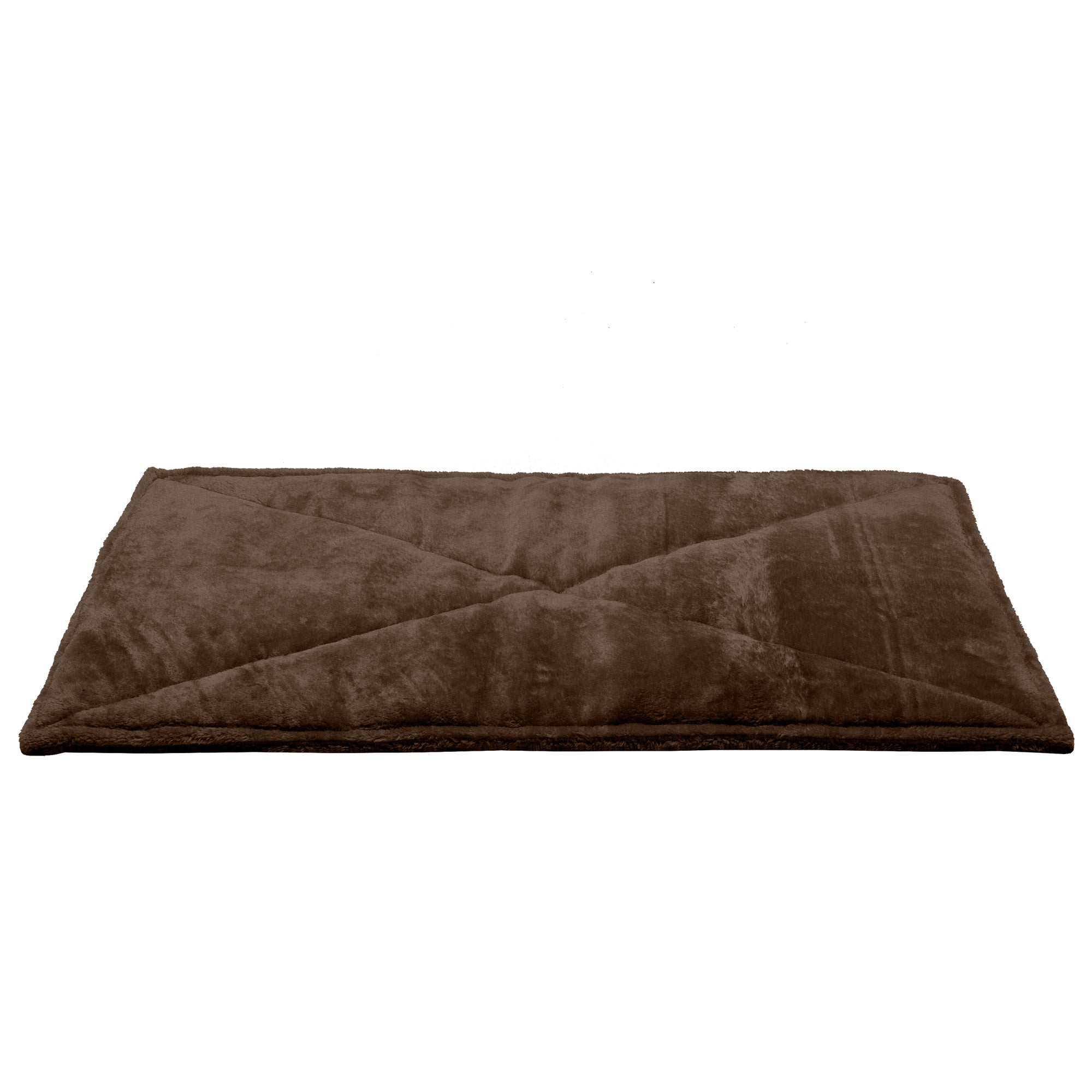 FurHaven Pet Heating Pad | ThermaNAP Faux Fur Self-Warming Pet Bed Mat， Espresso， Large