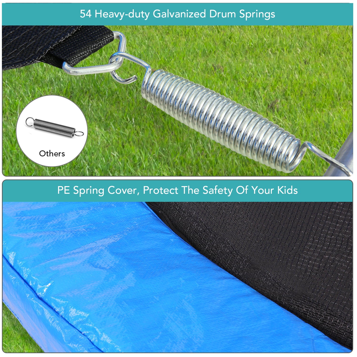 Maxkare 10FT Trampoline with Safety Enclosure for kids and adults， 264 lbs Weight Capacity Outdoor