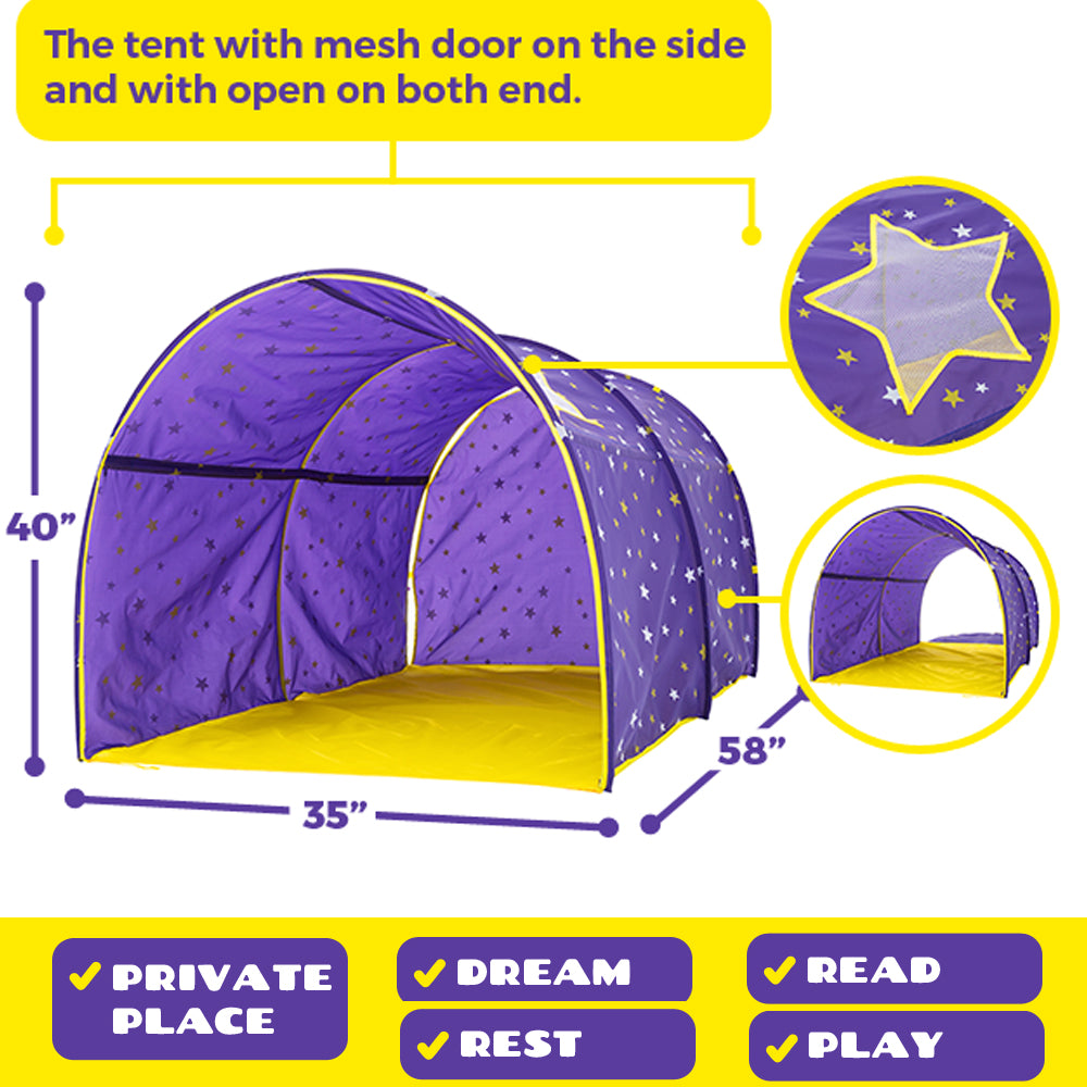 Alvantor Bed Tent Canopy Dream Kids Playhouse Privacy Starlight Purple Unisex