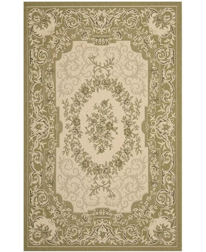 Safavieh Courtyard Cream and Green 5'3