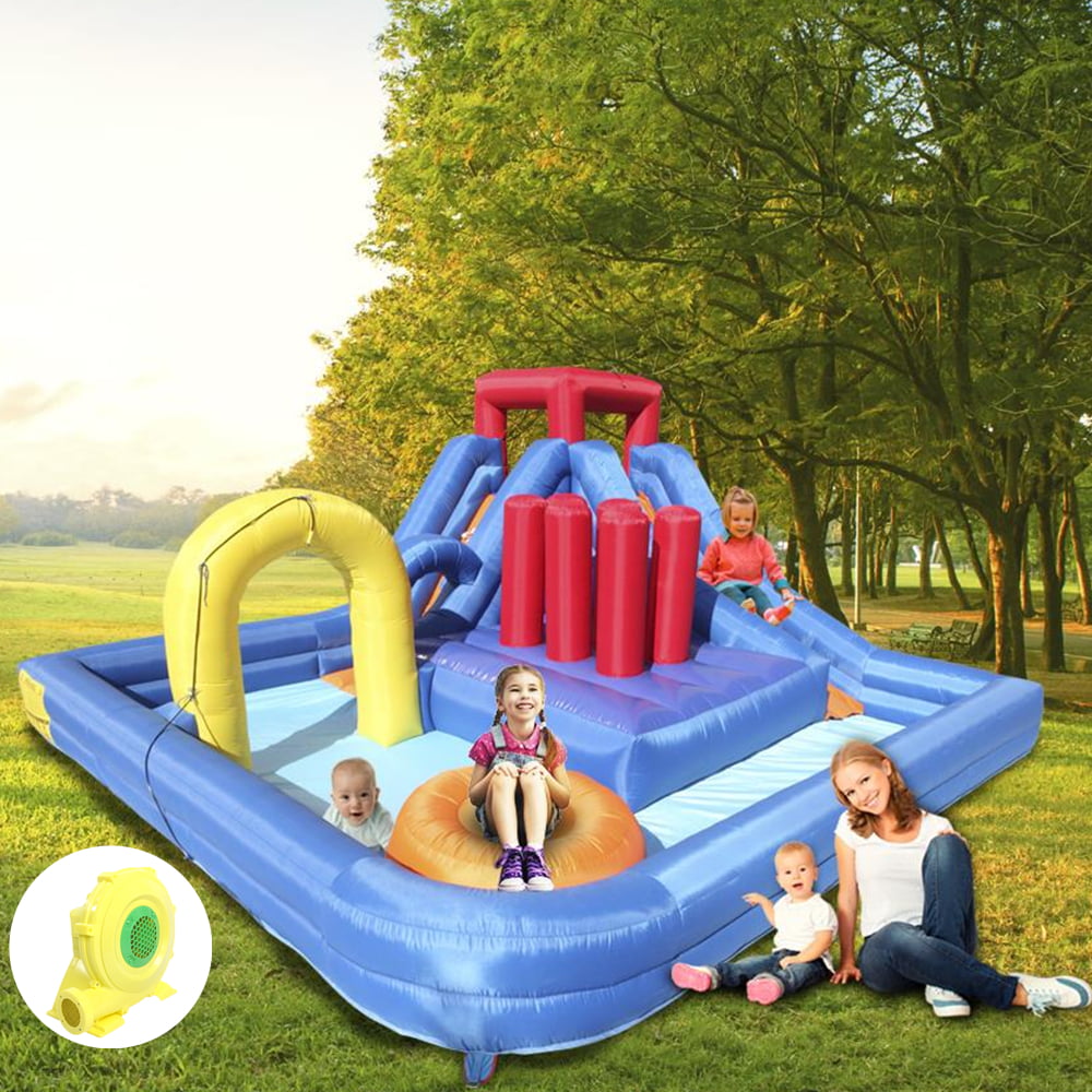 SalonMore Kids Large Inflatable Bounce House Castle with Water Slide Pool and Air Blower