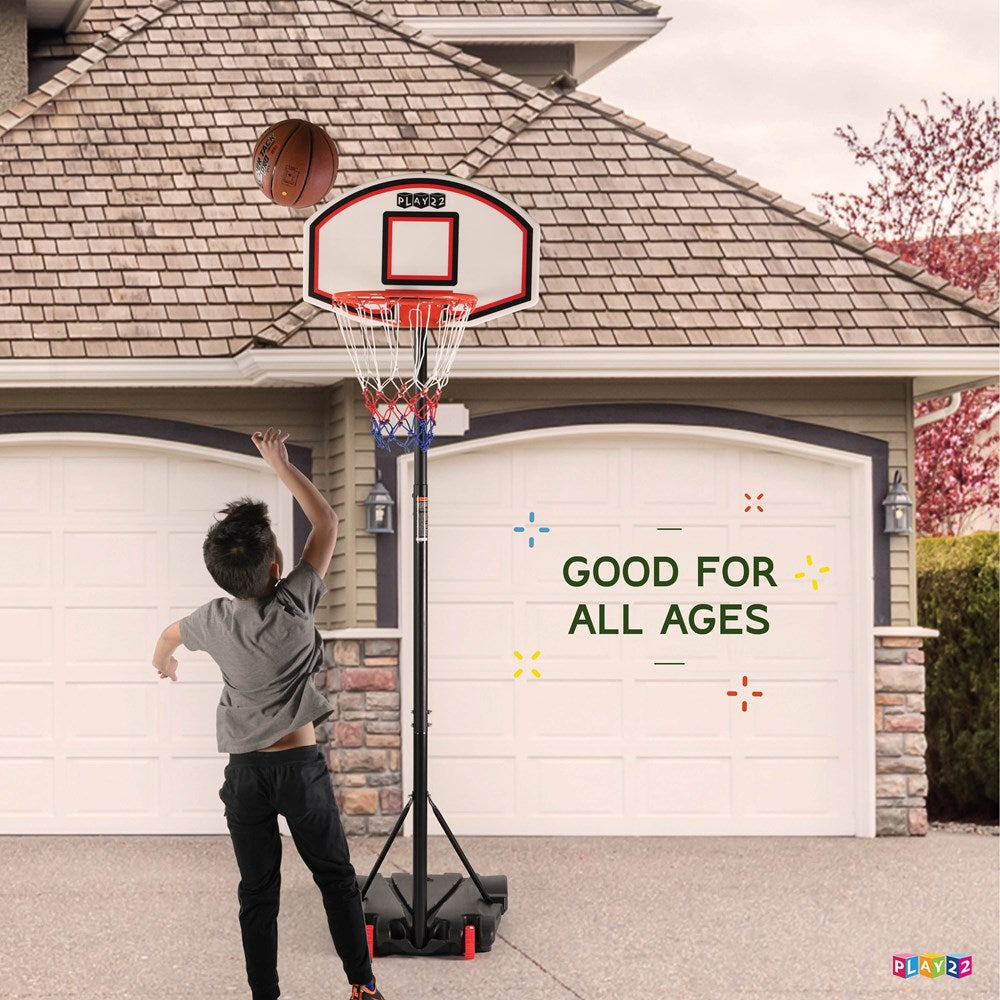 Basketball Hoop with Stand for Kids - Adjustable Height Basketball Hoop - Set to 5ft 9in and 6ft 9in Portable Basketball Weather Resistant Hoop Indoor Outdoor Play - Play22USA