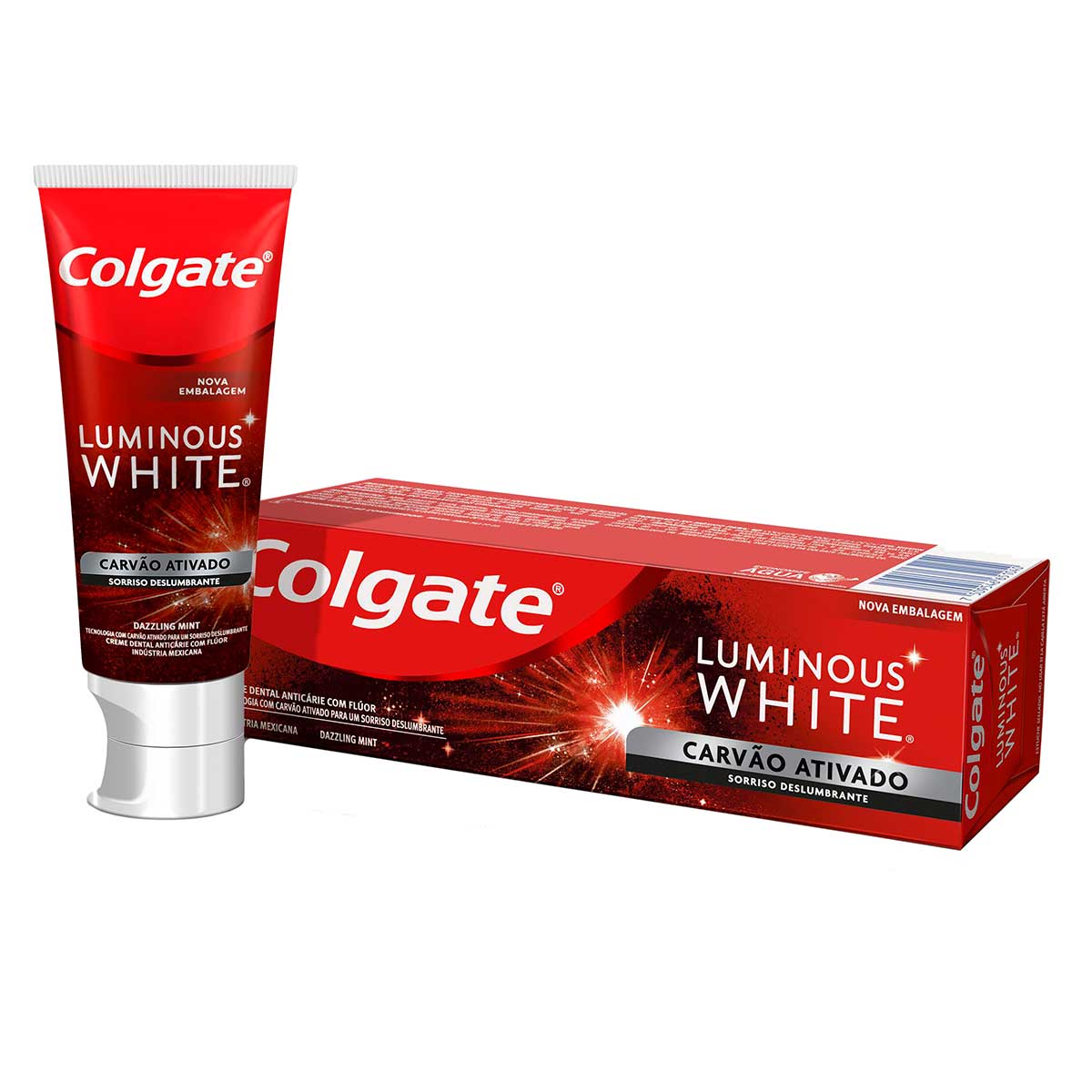 Creme Para Clareamento Dental Colgate Luminous White Carvao Ativado 70g