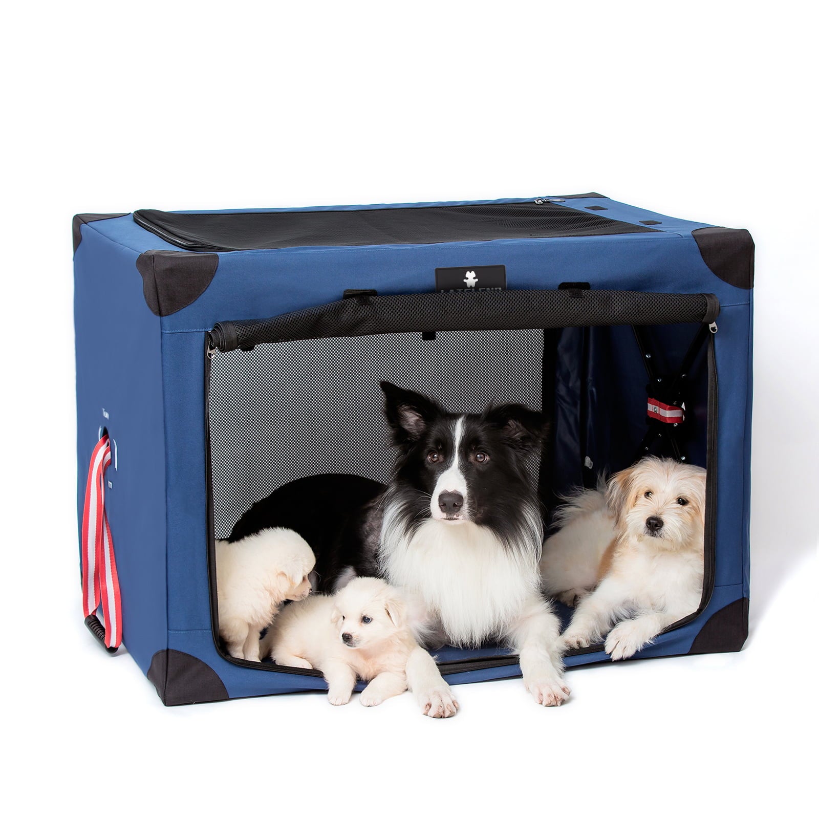 Tikysky Collapsible Dog Crate Portable Kennel Soft Fabric， XL-37.4