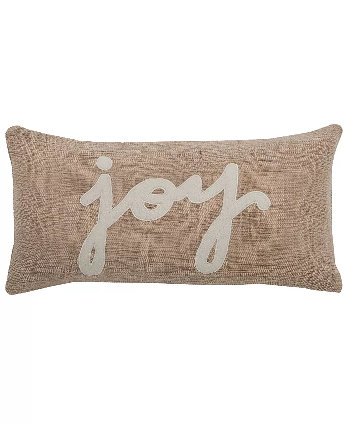 Rizzy Home Typography Polyester Filled Decorative Pillow， 11
