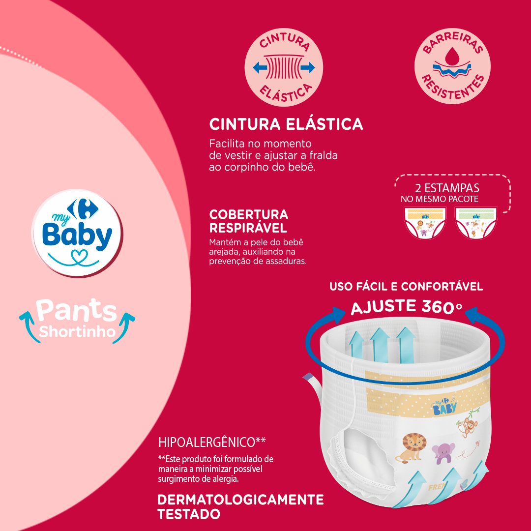 Roupa Intima Descartavel Pants Carrefour Soft Care G Xg 16 Unidades