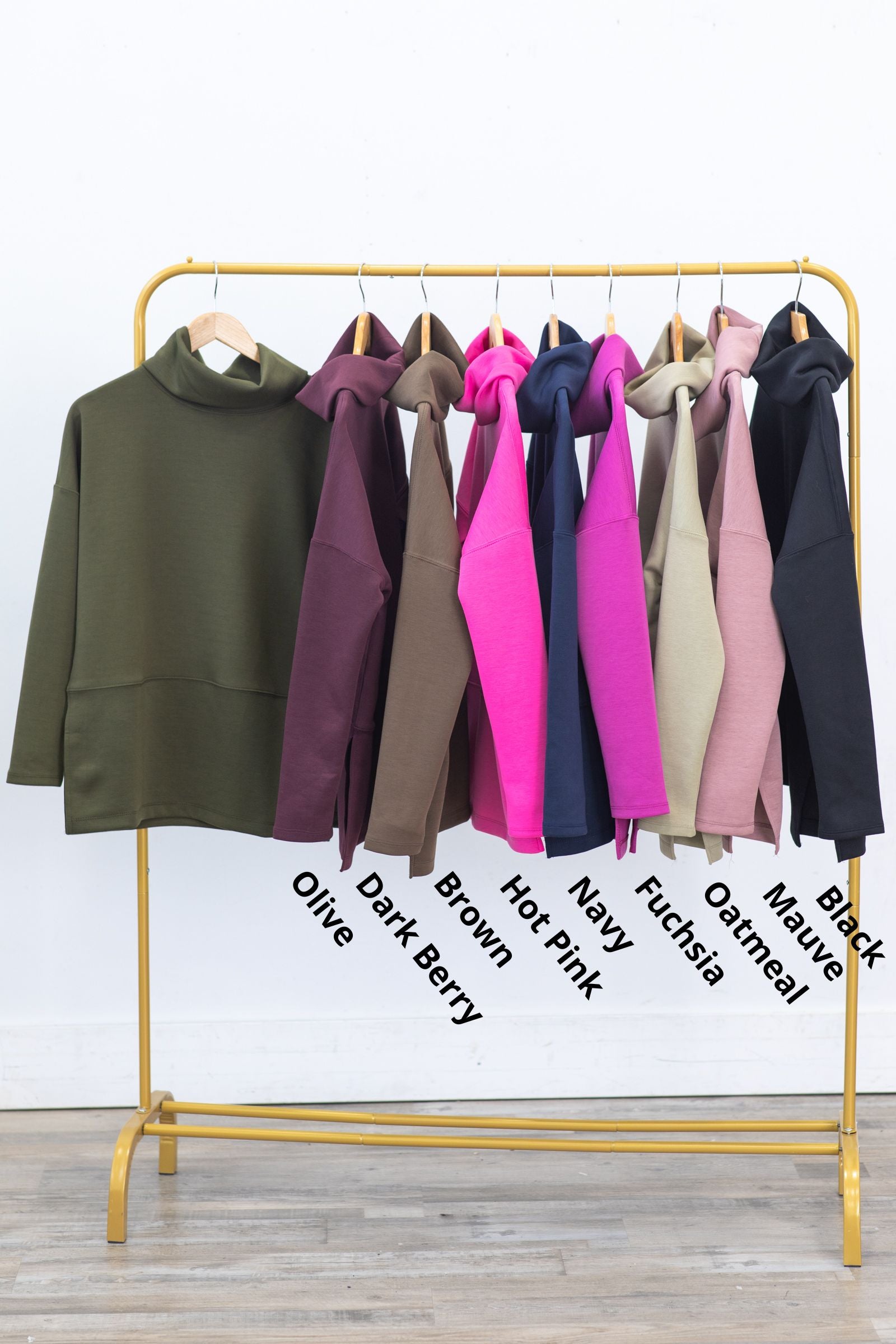 Scuba Sweatshirt With Side Slit Detail