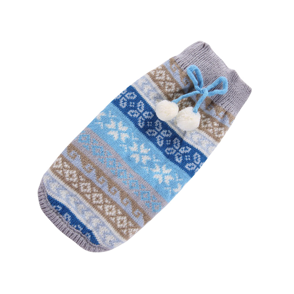 Hemoton Snowflake Pattern Sweater Christmas Pet Hoodies Pet Dog Clothes Sleeveless Dog Garment Pet Winter Clothing Size XXS Blue