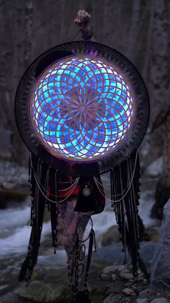 💝Clearance sale + free shipping-Mandala art dreamcatcher with light🪶