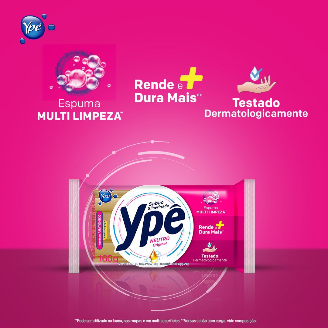 Sabao em Barra Ype Neutro 160g