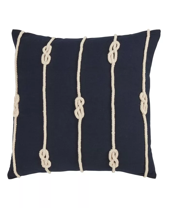 Saro Lifestyle Double Knot Rope Decorative Pillow， 20