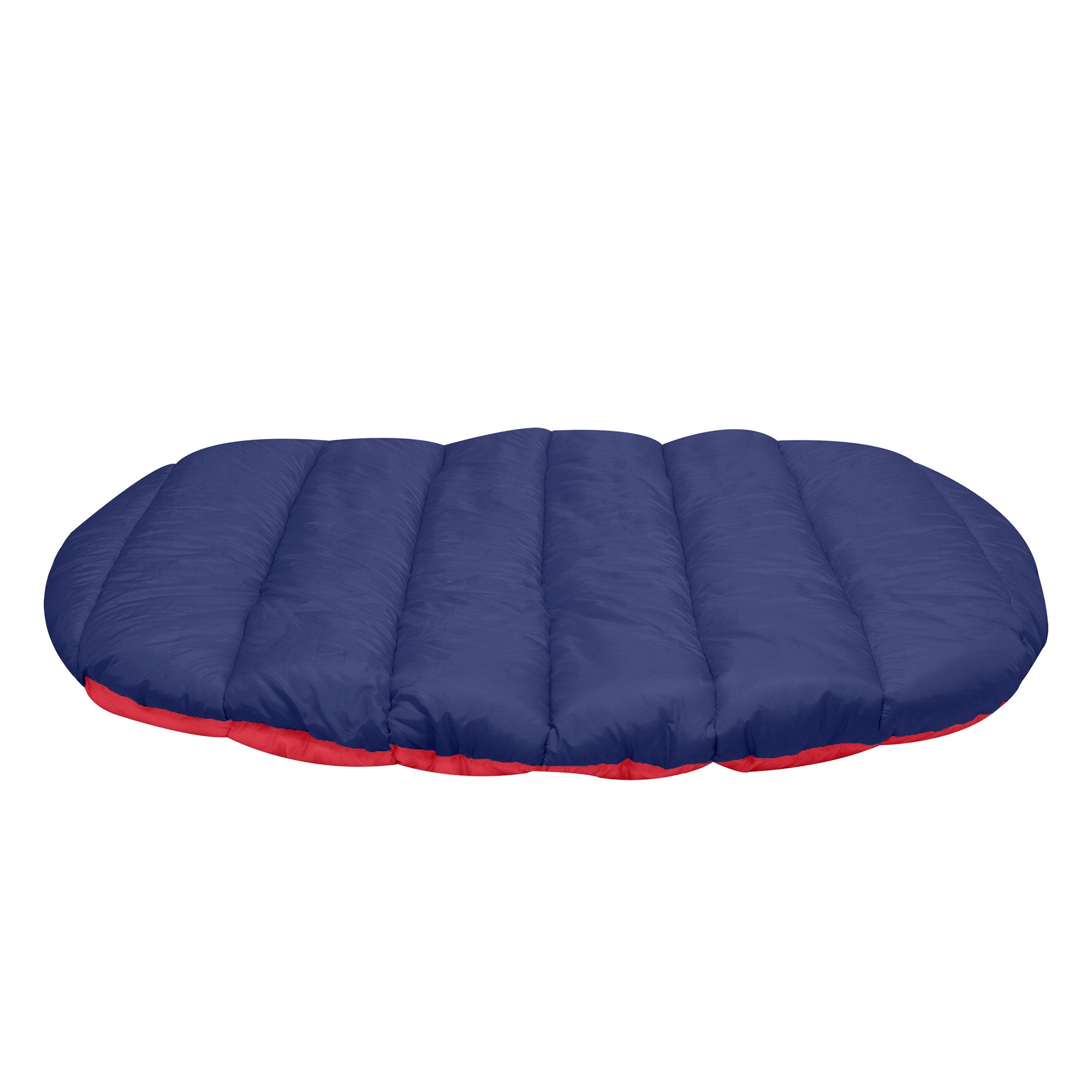 FurHaven | Trail Pup Packable Stuff Sack Travel Pillow Bed for Dogs and Cats， Flame Red and True Blue， Large