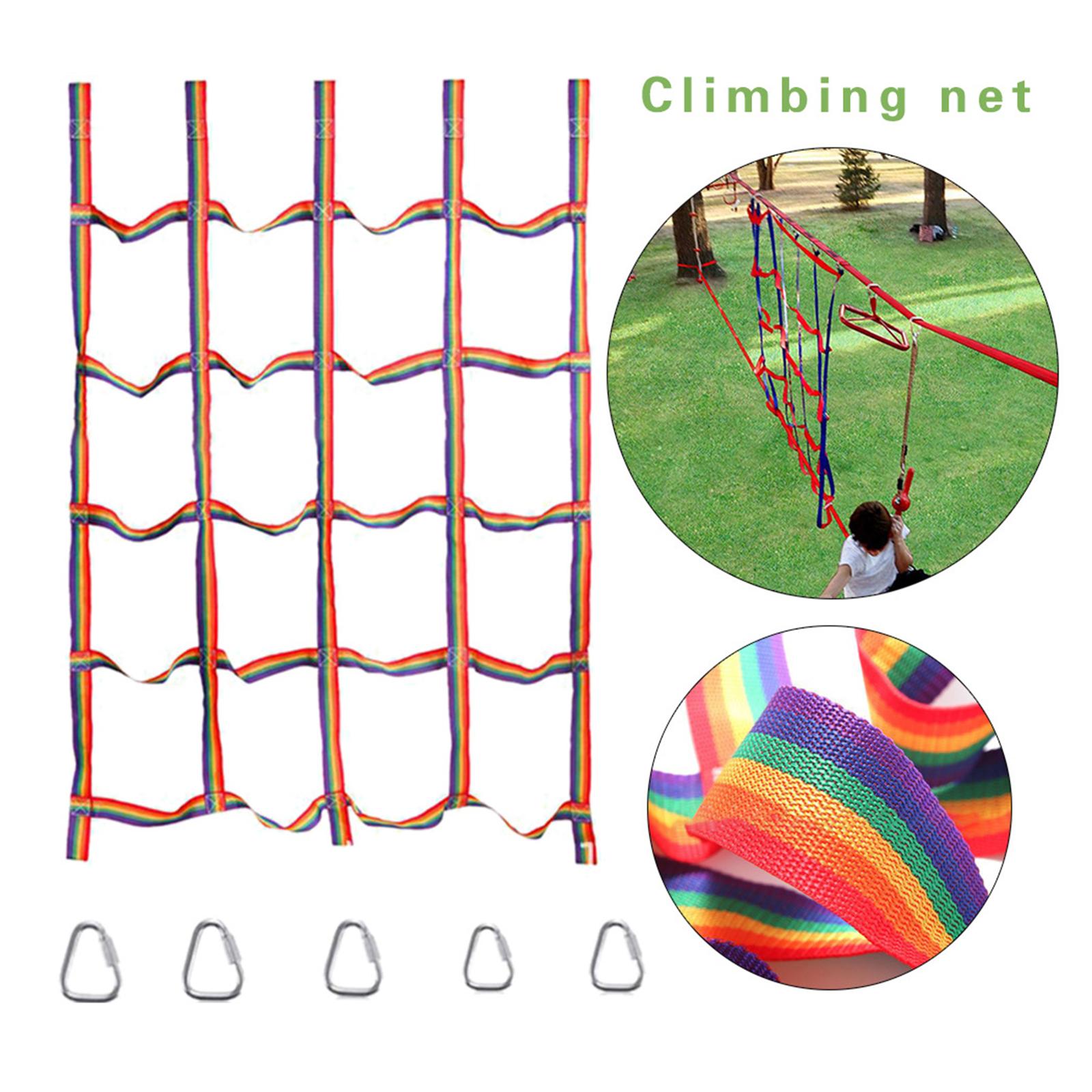 Children Climbing Net Ribbon Net for Playground Outdoor 250KG Capacity