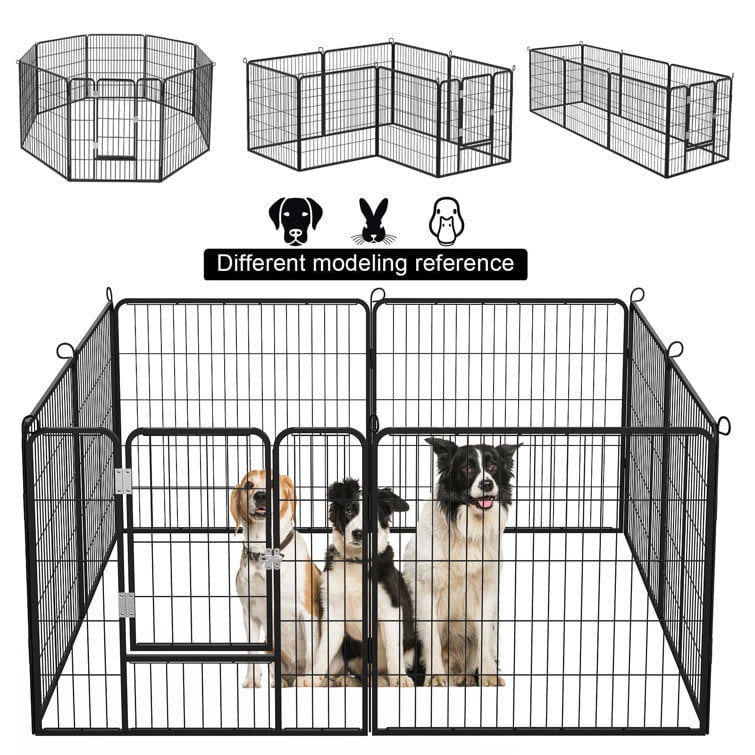 Waleaf Heavy Duty Dog Playpen for Outdoor， 8 Panels 24
