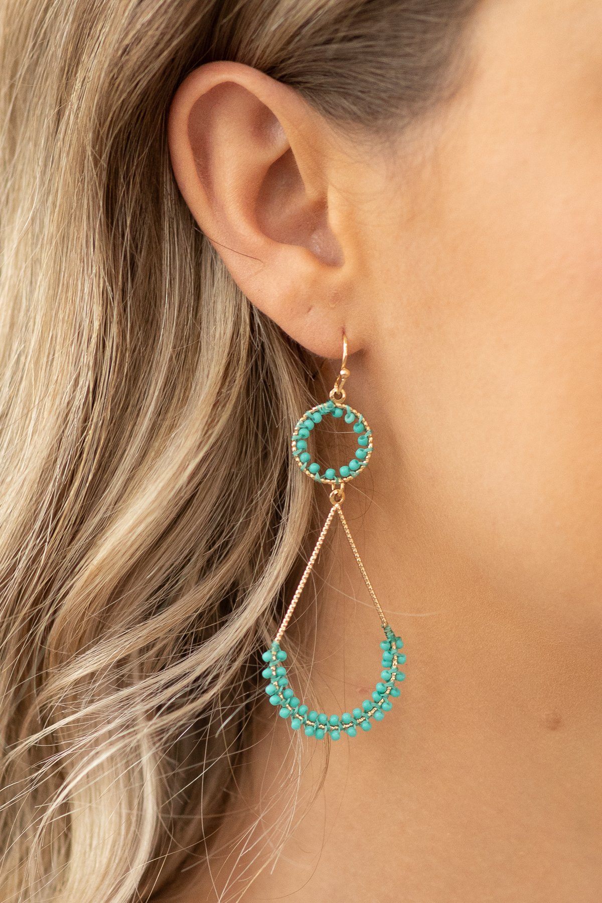 Turquoise Teardrop Dangle Earrings