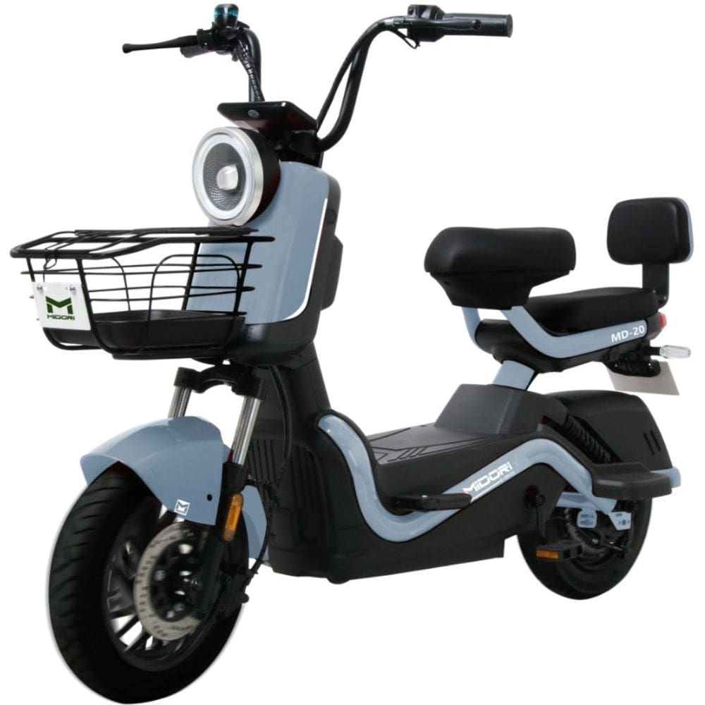 Bicicleta Elétrica Scooter Autopropelida Freio a Disco 650W 48V MD-20 Azul Midori