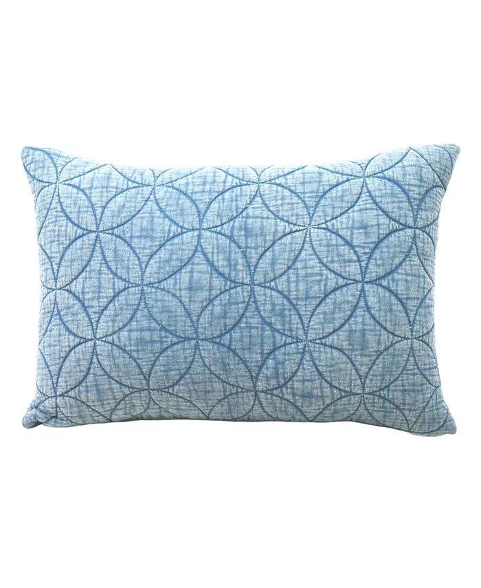 Vibhsa Linden Street Textured Quilted Pattern Decorative Pillow， 14'' x 20''