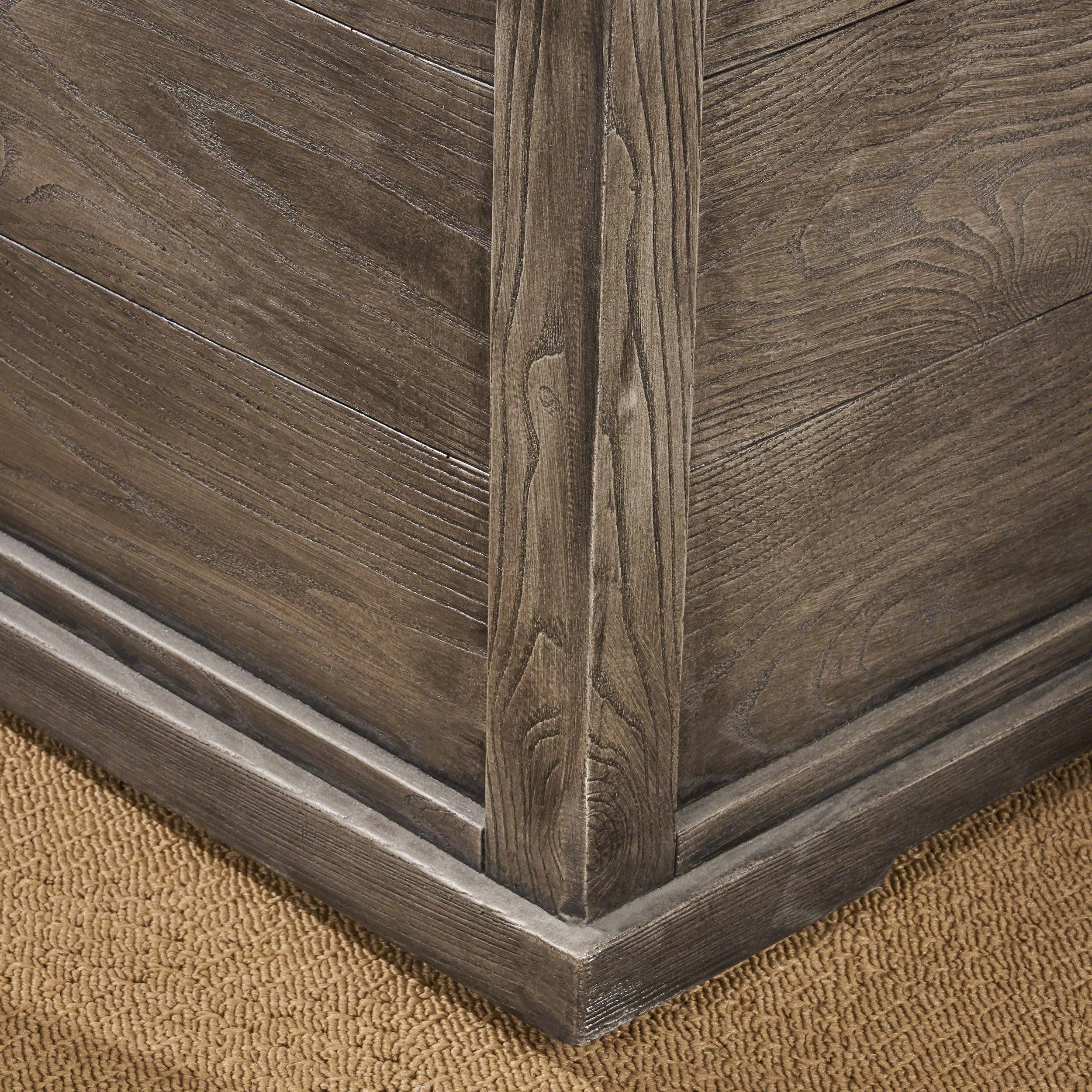 Cape Outdoor 4-Seater Acacia Wood Club Chairs with Firepit, Gray Finish and Cream and Wood Pattern