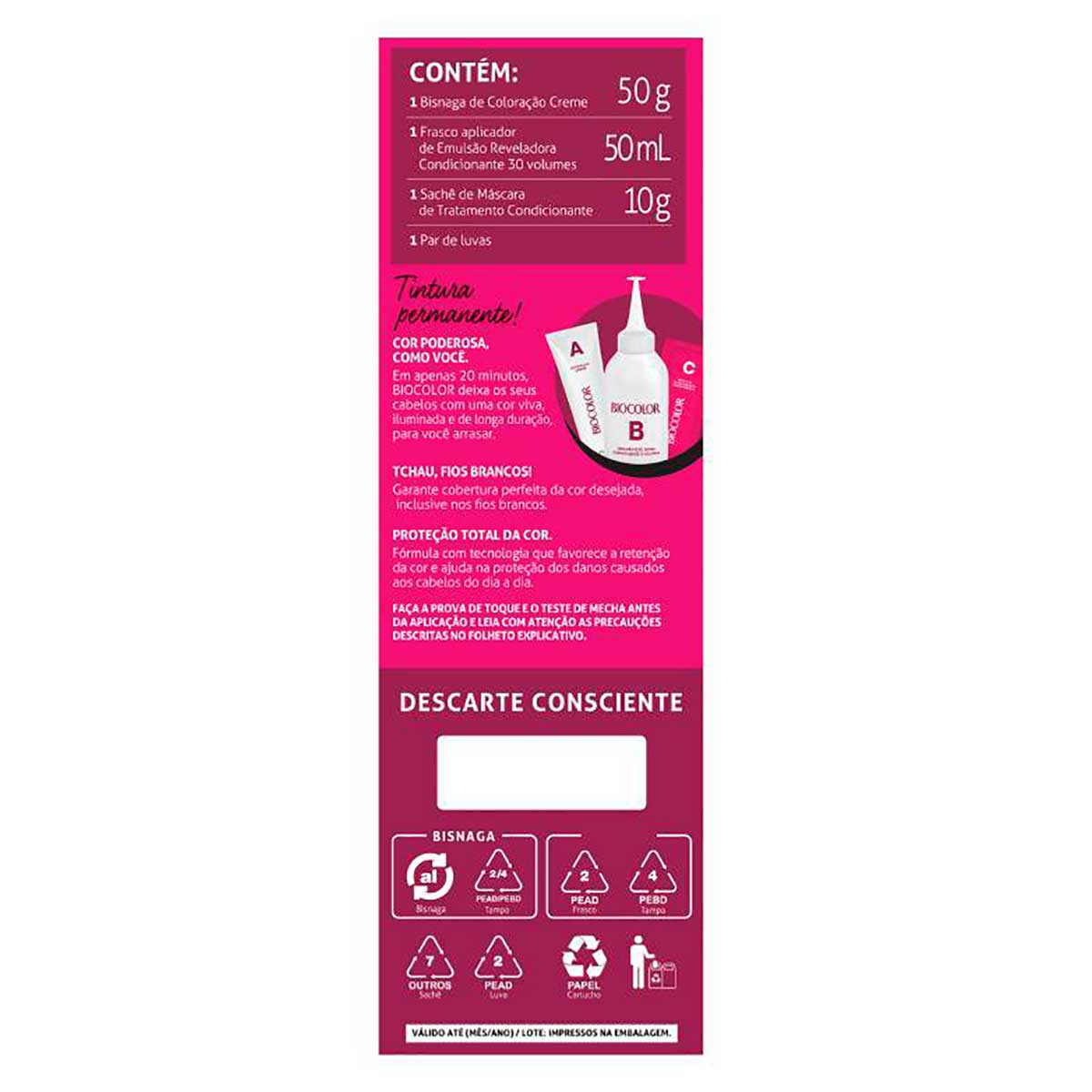 Tinta de Cabelo Biocolor Mini Kit Marrom Natural Irresistivel 6.7