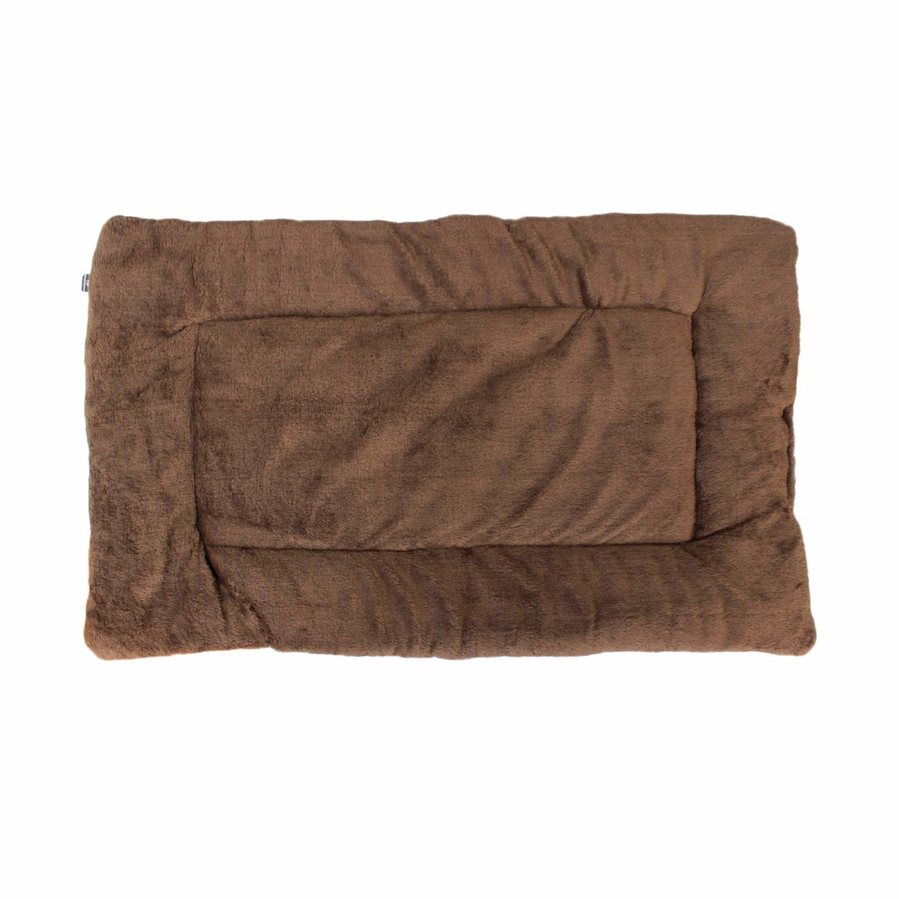 Downtown Pet Supply Dog Crate Mat， Washable Dog Bed， Brown/Oatmeal， XS