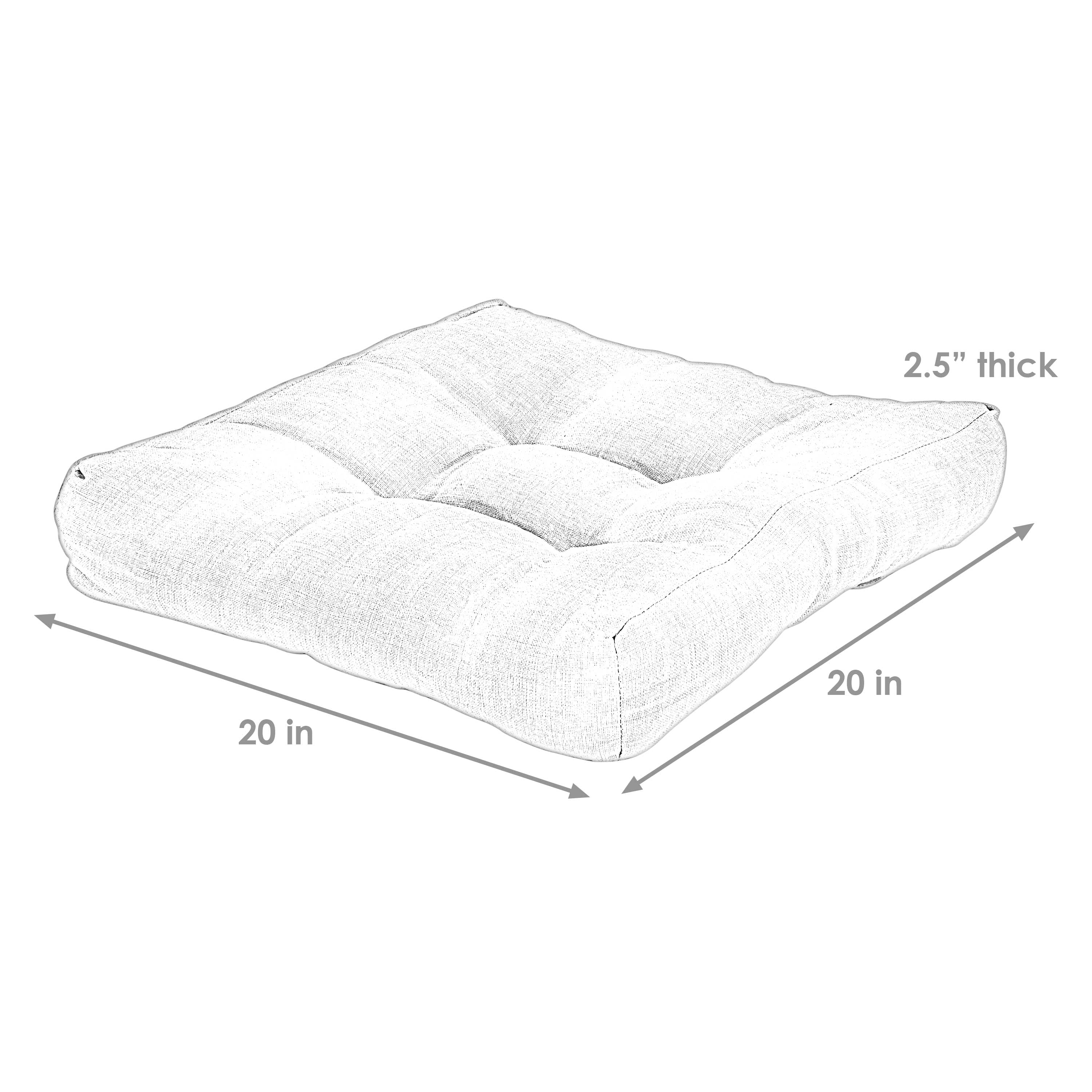 Sunnydaze Indoor/Outdoor Replacement Square Tufted Patio Chair Seat and Back Cushions - 20