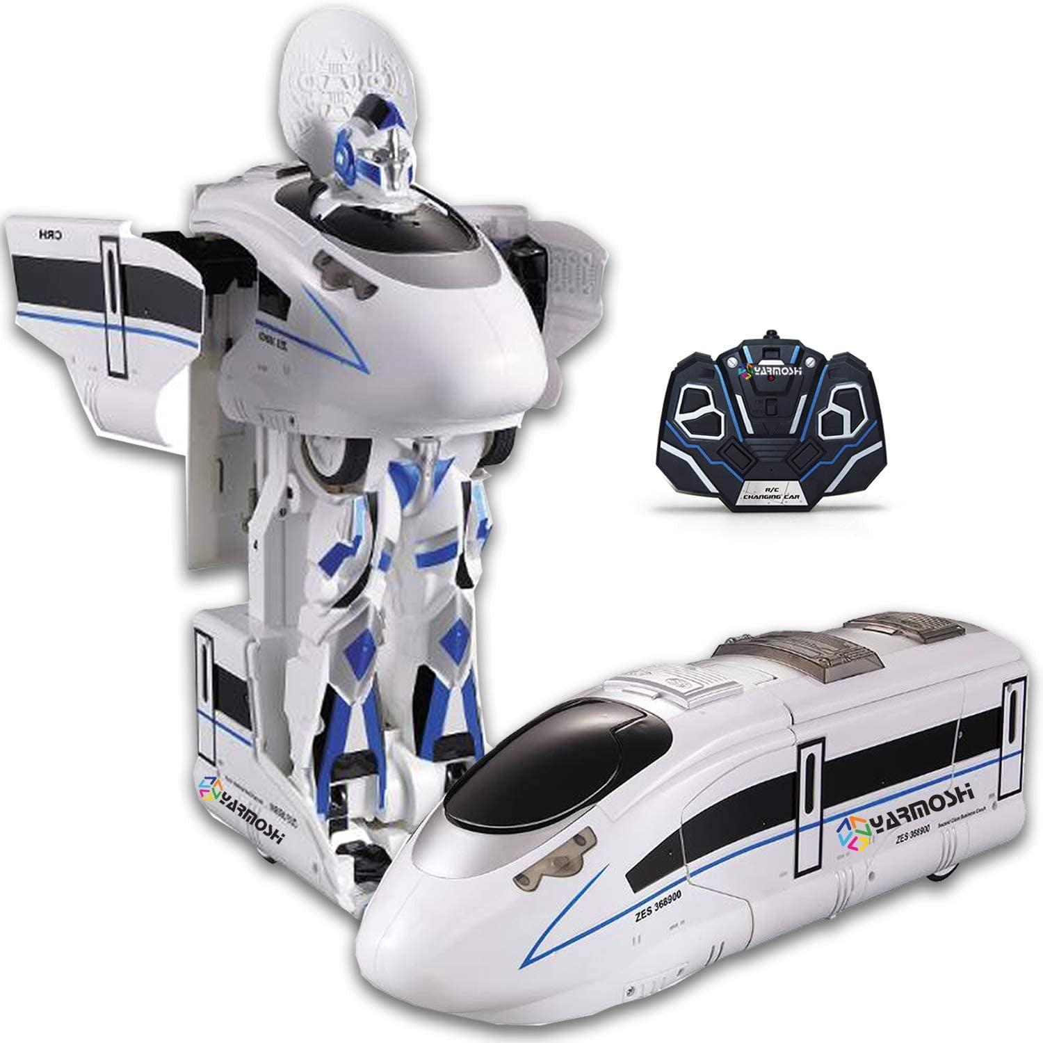 Yarmoshi Bullet Train High Speed Locomotive Robot Modern Voice Controlled Remote Control Gift for Kids Age 5+