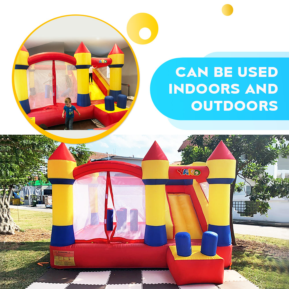 YARD Bounce House Inflatable Bouncy Castle Slide with Blower PVC Nylon 12.5*13.1*8.2ft