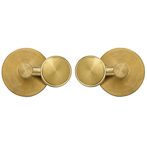 Round Brushed Gold Pivot Mirror Hardware Tilting Anchors