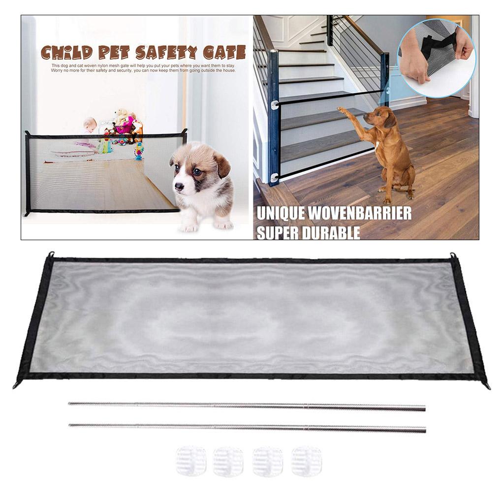 2x Portable Mesh Dogs Fence Indoor Gate For Doggies