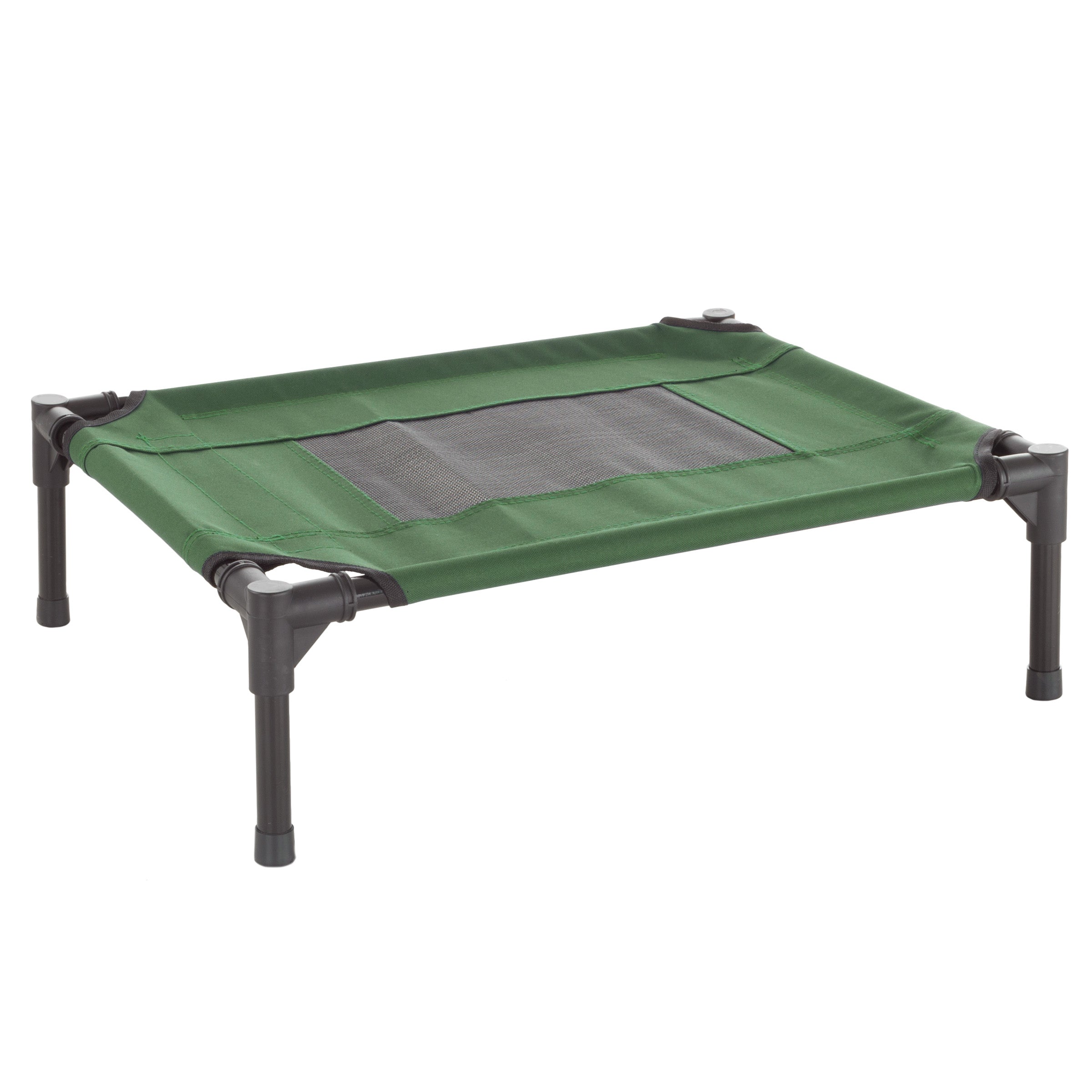 Elevated Dog Bed – 24.5x18.5 Portable Bed for Pets with Non-Slip Feet – Indoor/Outdoor Dog Cot or Puppy Bed for Pets up to 25lbs by Petmaker (Green)