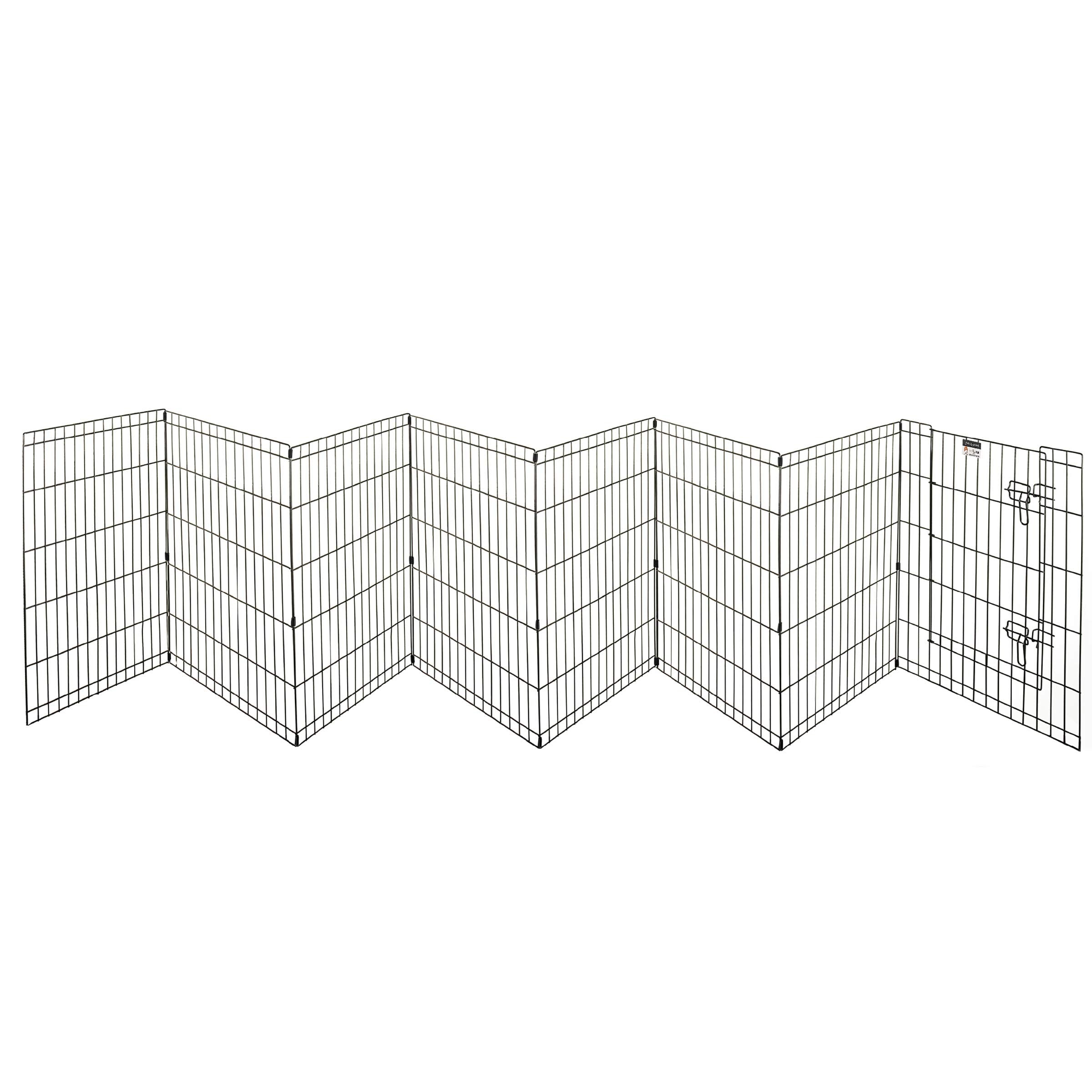 Playpen for Dogs with Panels in Black (24 in. L x 3 in. W x 24 in. H (22 lbs.))