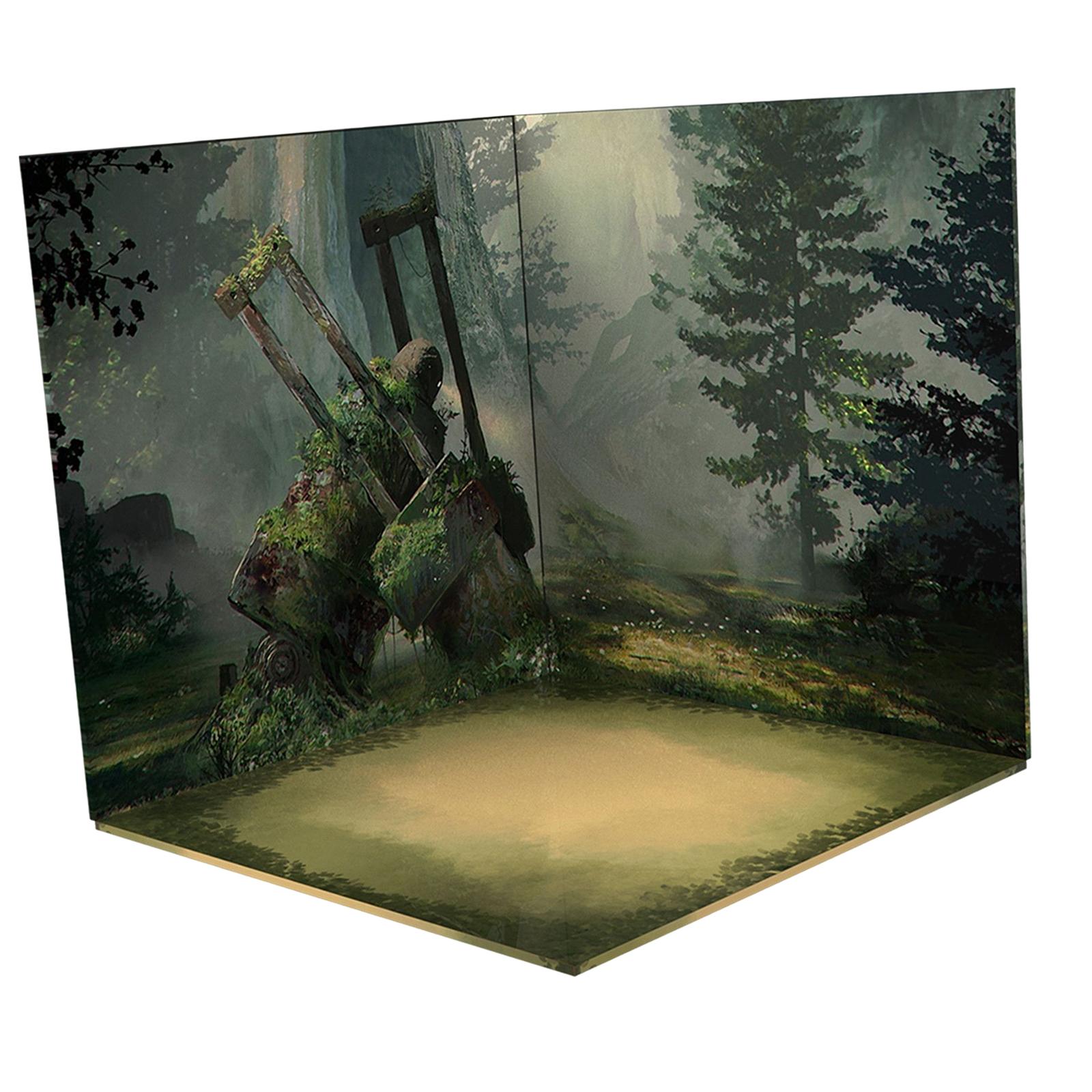 1/12 Backdrop Display Storage Collection Organizer Decoration for Action Figure Dolls， 1:12 Car Display Show Background Forest