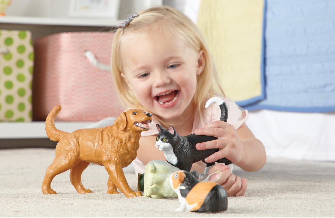 Learning Resources Jumbo Pets - 6 Pieces， Boys and Girls Ages 2+， Toddler Learning Toy， Animal Figures For Kids