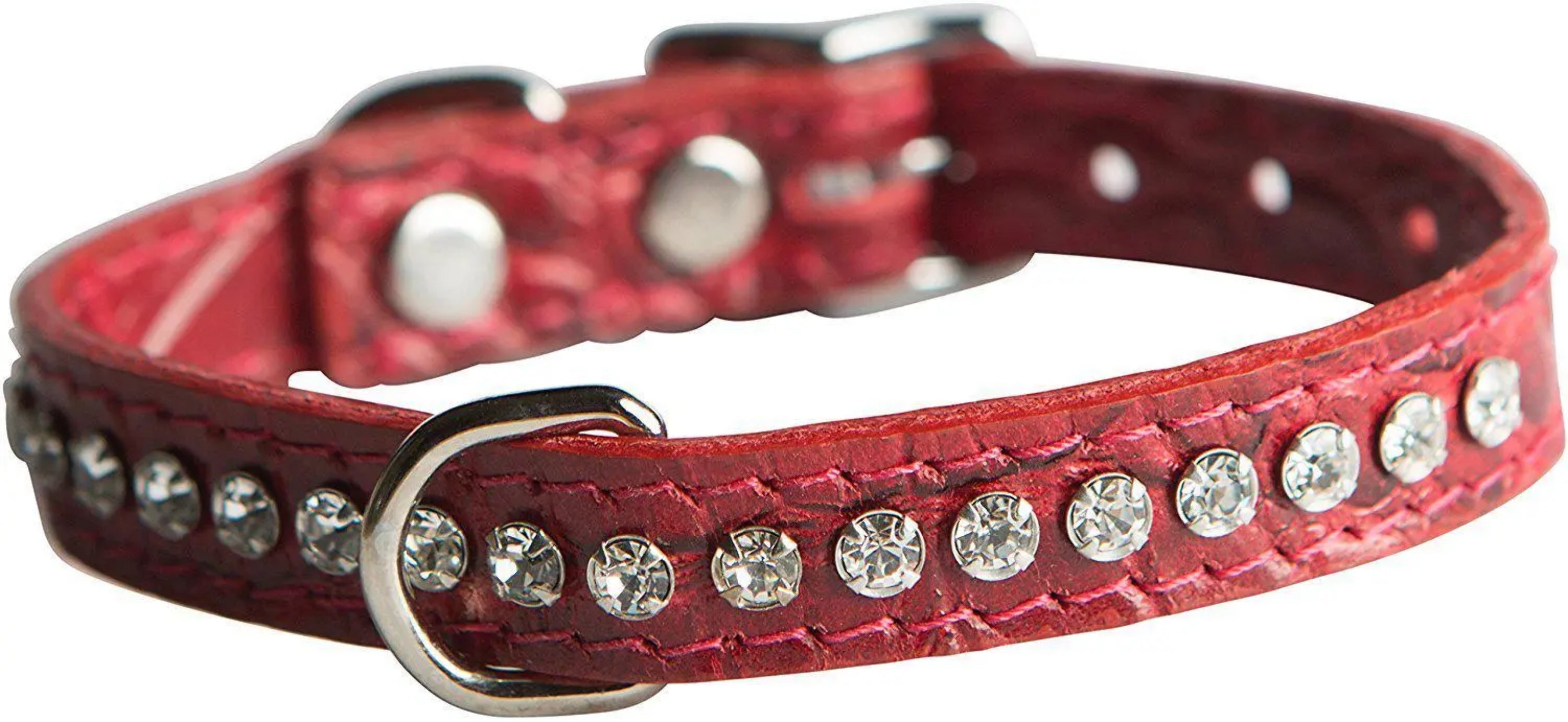 OmniPet Signature Leather Crystal Dog Collar Made in USA