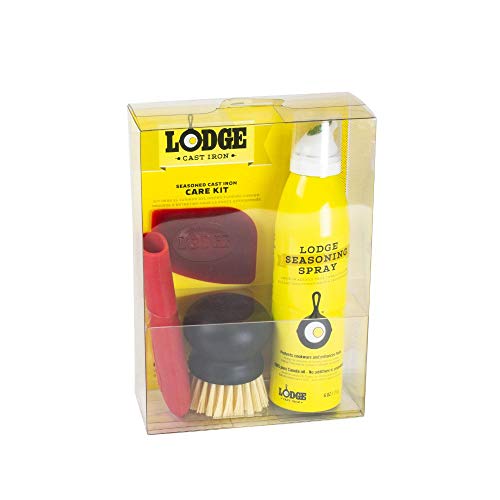 Lodge Cast Iron A-CARECP1PLT Seasoned Cast Iron Care Kit, One Size, Assorted