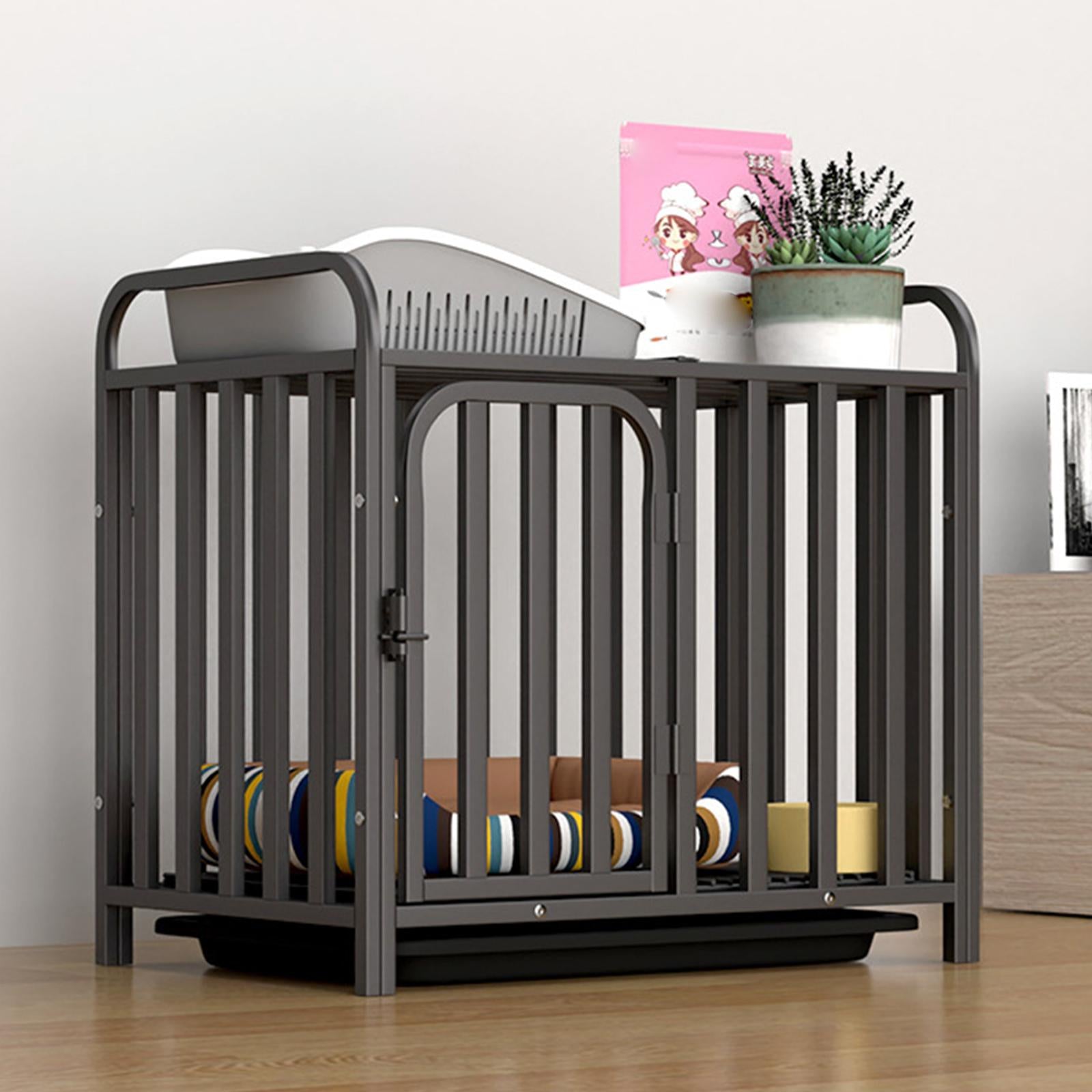 Heavy Duty Dog Crate， Dog Kennel Easy to Install with Removable Tray Strong Metal Large Dogs Cage Pet Kennel Playpen for Small Medium Pets